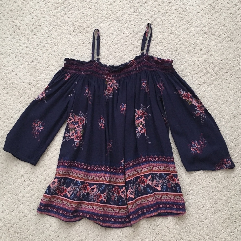 Off-the-shoulder top from Rewind, Adult XS, navy